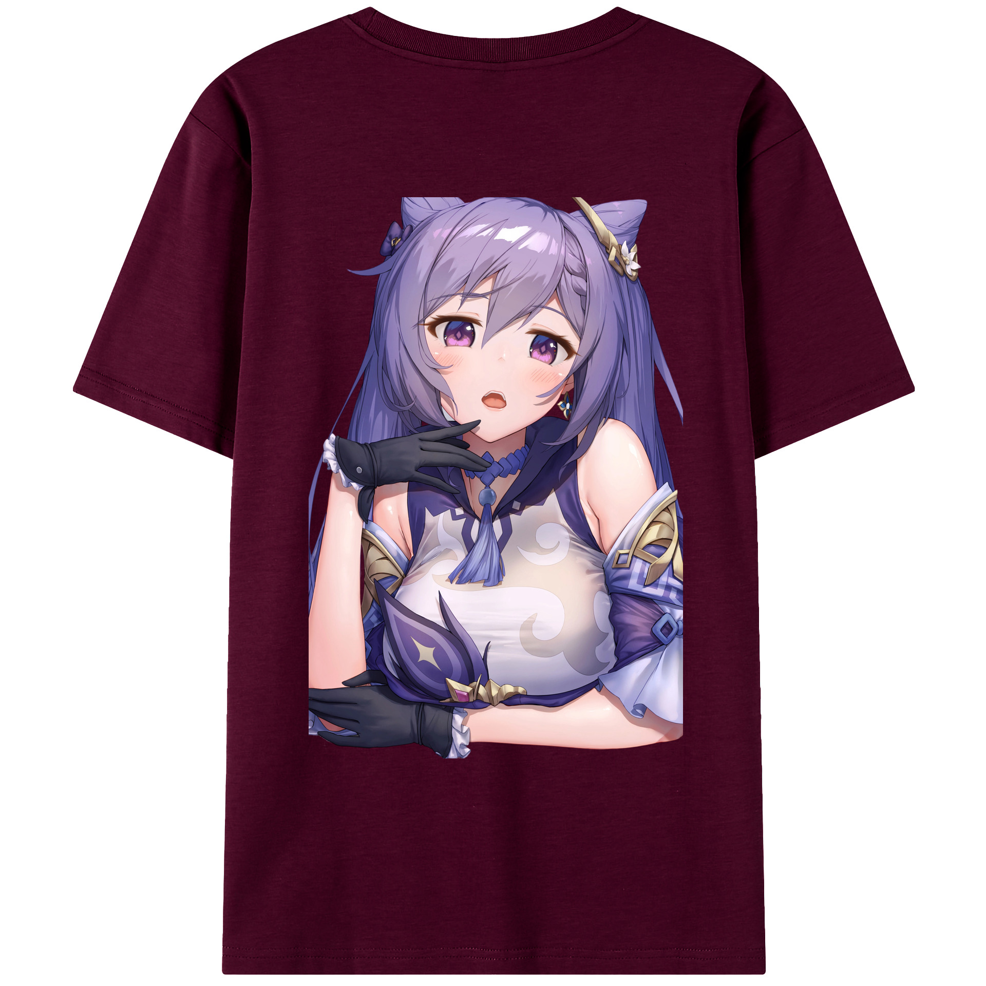 げんし神 刻晴 こくせい genshin Kokusei レディース半袖Tシャツ(バックプリント)